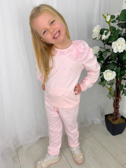 Mintini Girls Pink Diamante Tracksuit (12M - 5Y)
