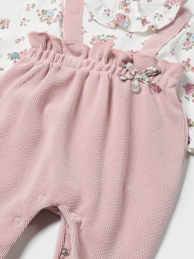 Mayoral Baby Girl Pink Dungaree Babygrow