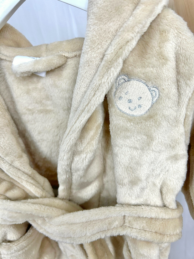 Unisex Beige Baby Dressing Gown