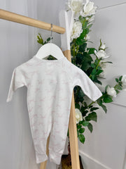 Pex Girls Pink Bow Zip Babygrow (0M - 9M)