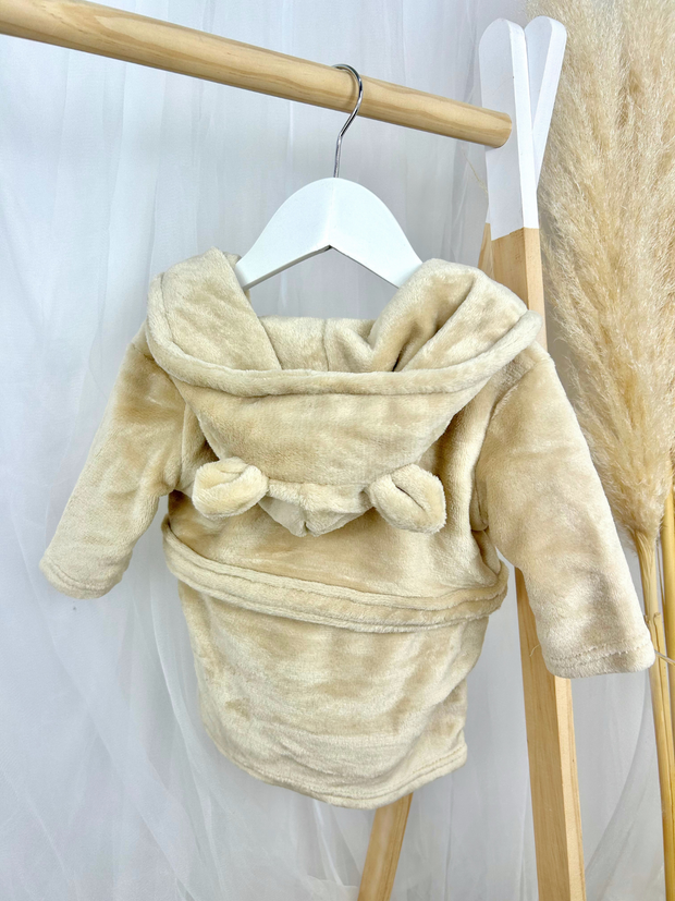 Unisex Beige Baby Dressing Gown