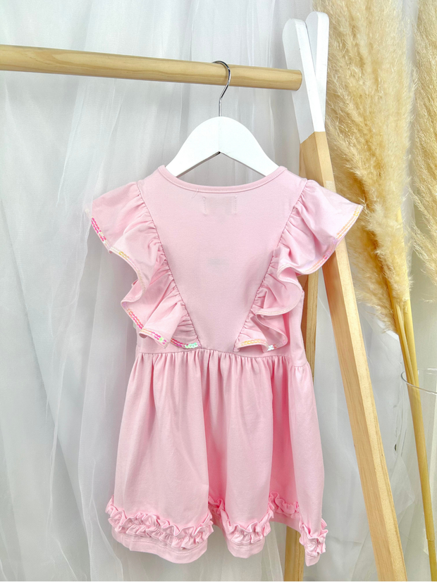 Caramelo Girls Pink Ruffle Dress