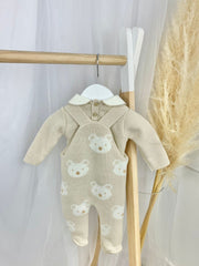 Baby Boy 'Benny' Teddy Dungaree Babygrow