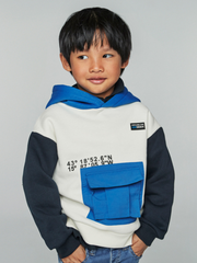 Mayoral Junior Boy Blue Colour Block Hoodie - 2 Colours