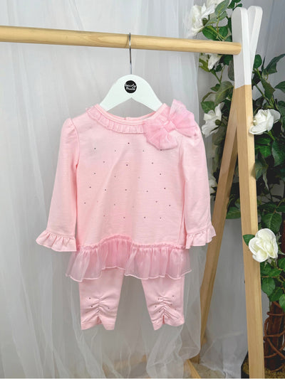 Mintini Girls Pink Diamante Legging Set (12M - 5Y)