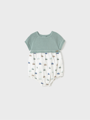 Mayoral Baby Boy Mint Car Romper