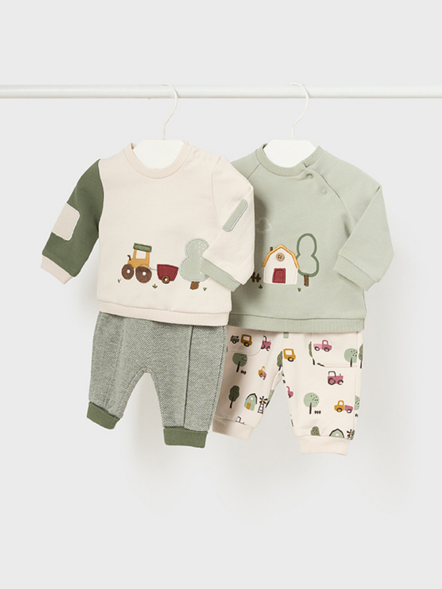 Mayoral Baby Boy 2 Pack Farm Outfit Sets - 2 Colours