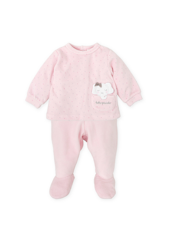 Tutto Piccolo Baby Girl Elephant Two Piece Set