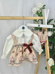 Pex Girls 'Carousel' Pinafore Dress & Bloomers (0M-2Y)