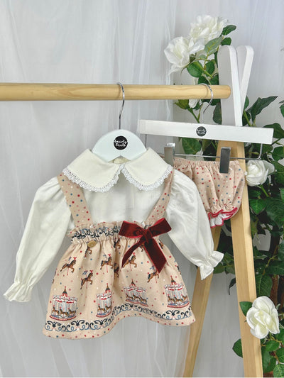 Pex Girls 'Carousel' Pinafore Dress & Bloomers (0M-2Y)
