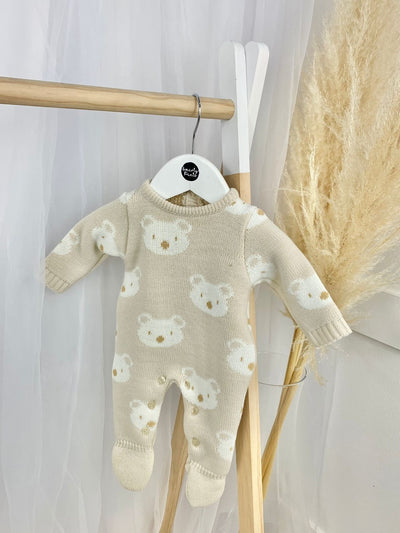 Unisex 'Benny' Teddy Print Babygrow