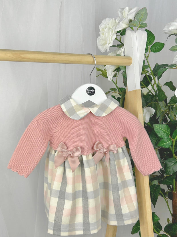 Pex Girls 'Orla' Pink Tartan Dress With Bows (NB-3Y)
