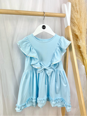 Caramelo Girls Blue Ruffle Dress