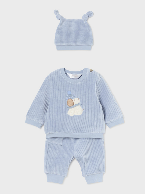 Mayoral Baby Boy Cord Outfit Set With Hat - 2 Colours