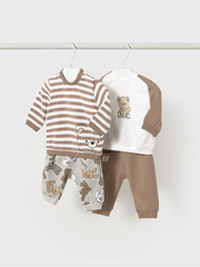 Mayoral Baby Boy Brown Teddy Double Pack Tracksuits