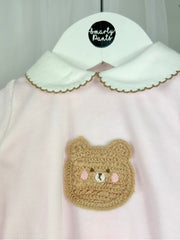 Deolinda Girls Pink Bear Babygrow (0M-9M)