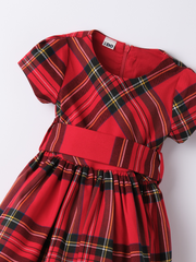 iDo Girls Festive Tartan Dress