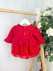 Mintini Girls Red Tulle Dress (3M - 24M)