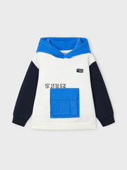 Mayoral Junior Boy Blue Colour Block Hoodie - 2 Colours