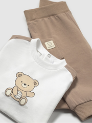 Mayoral Baby Boy Brown Teddy Double Pack Tracksuits