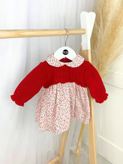 Baby Girl Red Floral Dress