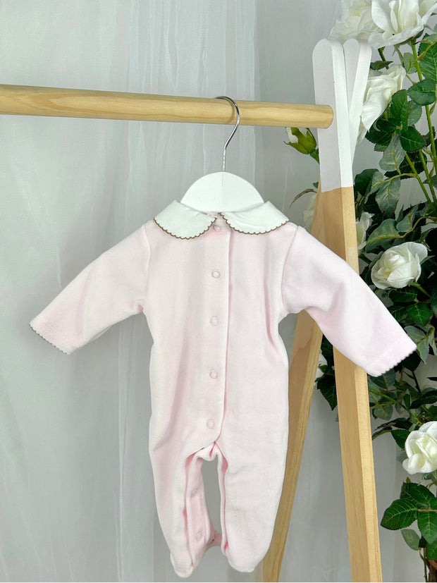 Deolinda Girls Pink Bear Babygrow (0M-9M)