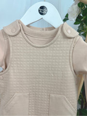 Mintini Boys Beige Top & Dungaree (3M-2Y)