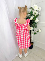 Mayoral Junior Girl Pink Gingham Dress
