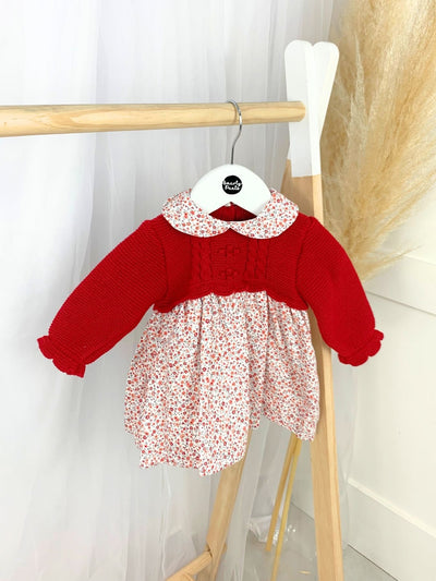 Baby Girl Red Floral Dress