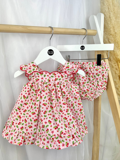 Deolinda Girl 'Fresh' Cherry Dress & Bloomers