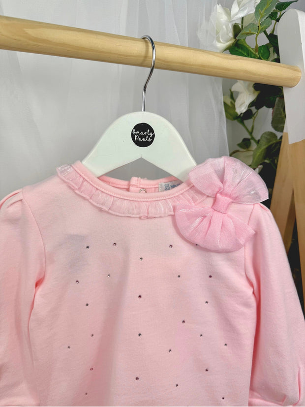 Mintini Girls Pink Diamante Tracksuit (12M - 5Y)