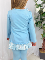 Girls 'Alba' Cross Ruffle Legging Set (18M - 9Y) - Blue