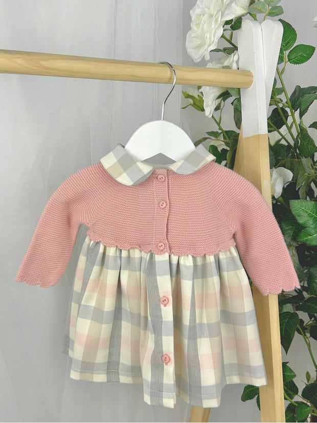 Pex Girls 'Orla' Pink Tartan Dress With Bows (NB-3Y)