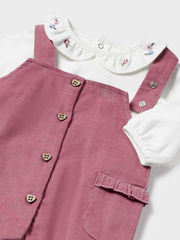 Mayoral Baby Girl Pink Dungaree Outfit Set