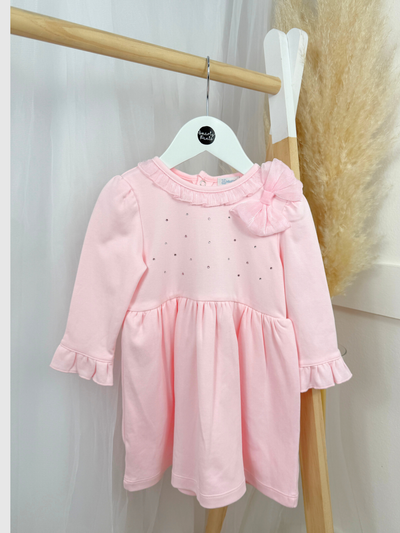 Mintini Girls Pink Diamante Bow Dress (12M - 5Y)