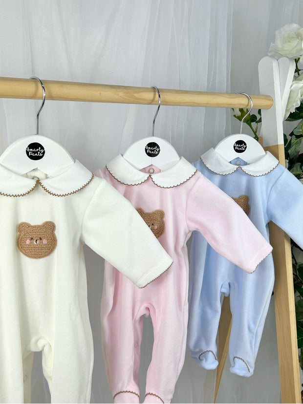 Deolinda Boys Blue Bear  Babygrow (0M-6M)
