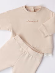 iDo Baby Girl Beige Amore Tracksuit