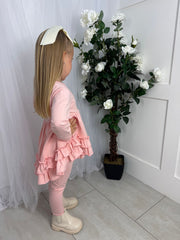 Girls 'Mae' Frilly Legging Set (18M - 8Y) - Pink