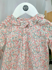Tutto Piccolo Baby Girls Pink Floral Romper & Tights (3M-12M)