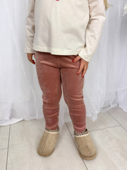 Mayoral Junior Girl Pink Velvet Leggings (3Y-8Y)