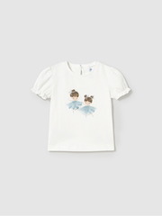 Mayoral Toddler Girl Ballerinas Top - Sky