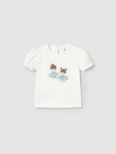 Mayoral Toddler Girl Ballerinas Top - Sky