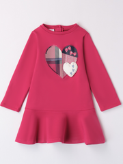 iDO Girls Pink Heart Dress