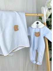 Deolinda Boys Blue Bear  Babygrow (0M-6M)