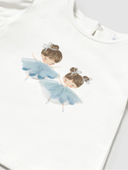 Mayoral Toddler Girl Ballerinas Top - Sky