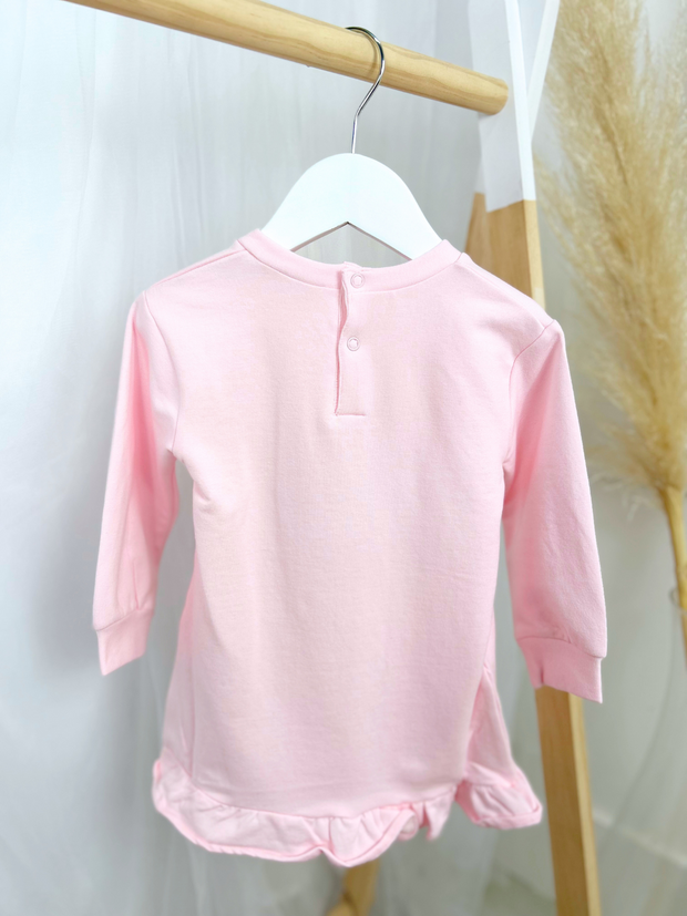 Girls pink jumper dress best sale