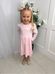 Mintini Girls Pink Diamante Bow Dress (12M - 5Y)