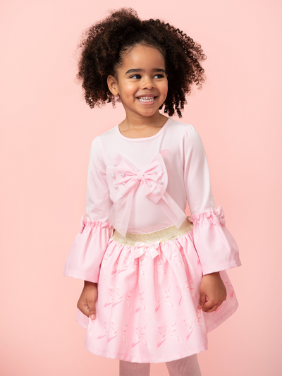 Caramelo Girls Beautiful Bows Skirt Set