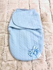 Cable Knit Baby Swaddle Wrap - 3 Colours