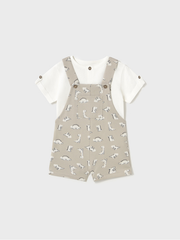 Mayoral Toddler Boy Stone Dino Dungaree